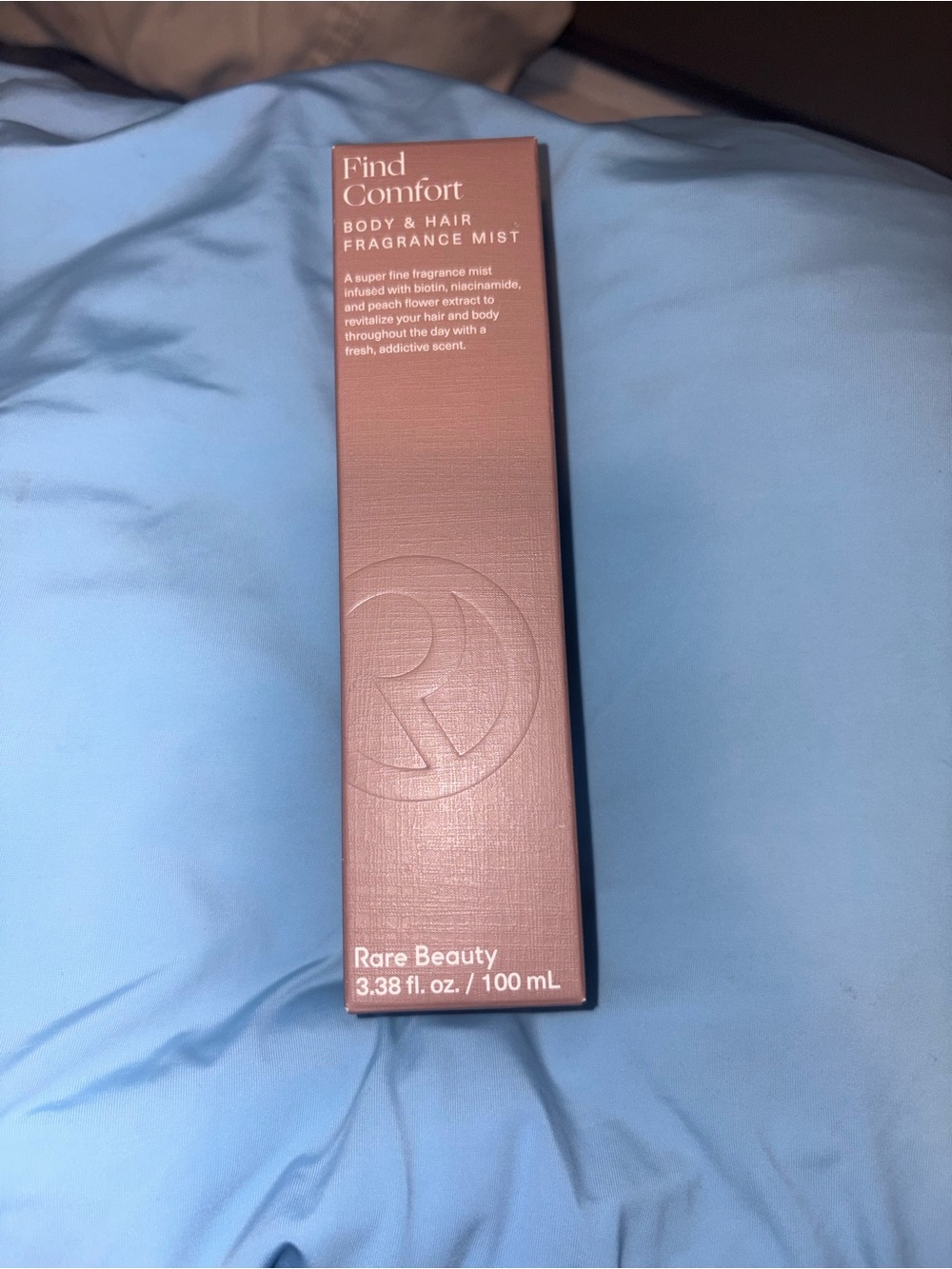 Rare Beauty Find Comfort Body & Hair Mist - Dusty Rose Packaging